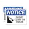 Signmission Do Not Climb On Rocks Sign With Symbol, 7 in W x Rectangle, Vinyl Decal OS-2PACK-NS-D-57-L-11105 - alternate 1